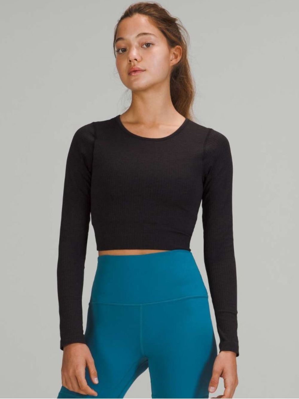 Lululemon Ebb to Street Long Sleeve Crop Top
Black • Size 4 • Like New